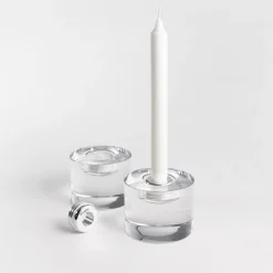 Sale Orrefors 2 Adaptadores de velas Light switch, Aluminio Plateado