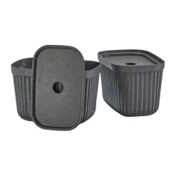 Online Zone Denmark 3 Cajas de almacenamiento Pulp 15x23 cm, Black Negro