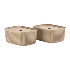 Outlet Zone Denmark 4 Cajas de almacenamiento Pulp 23x32 cm, Natural Brown Marrón