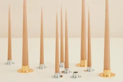 Best Ester & erik 2 Candelabros brillante, Oro Color dorado