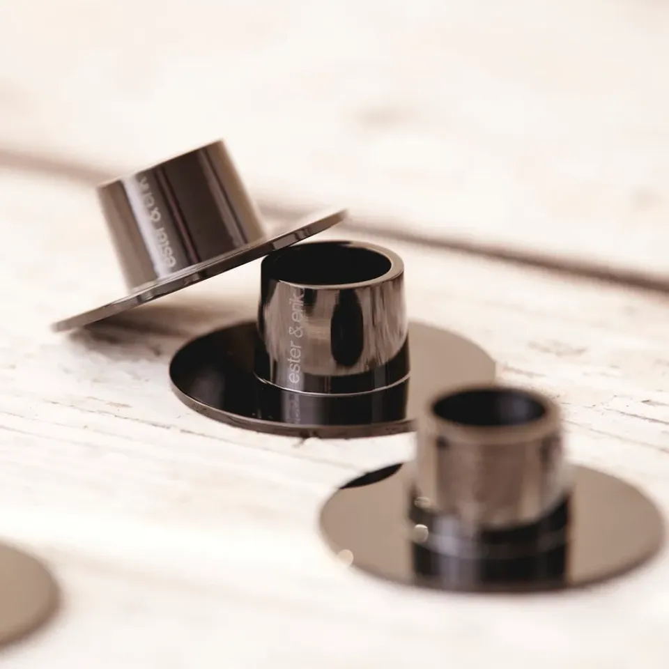Discount Ester & erik 2 Candelabros brillante, Negro