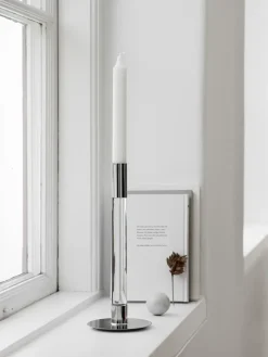 Clearance Orrefors 2 Candelabros Lumiere 26,5 cm, Transparente