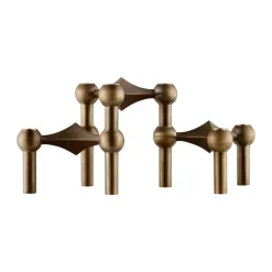 Discount STOFF 3 Candelabros Nagel, Bronzed brass Marrón