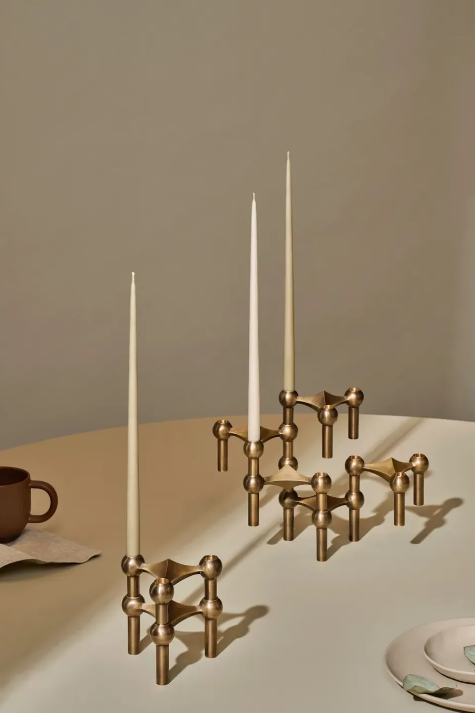 Discount STOFF 3 Candelabros Nagel, Bronzed brass Marrón