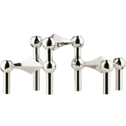 Outlet STOFF 3 Candelabros Nagel, cromo Plateado