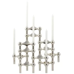 Outlet STOFF 3 Candelabros Nagel, cromo Plateado