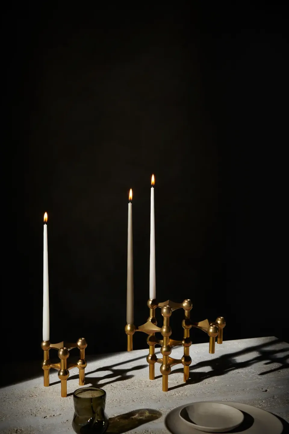 Online STOFF 3 Candelabros Nagel, latón Color dorado