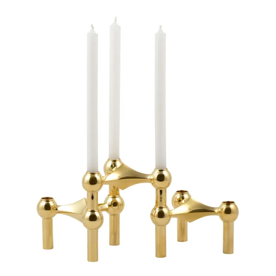 Online STOFF 3 Candelabros Nagel, latón Color dorado