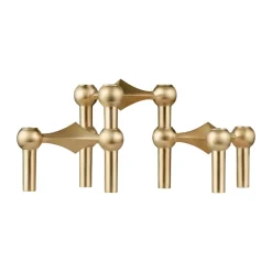 Online STOFF 3 Candelabros Nagel, Latón cepillado Color dorado