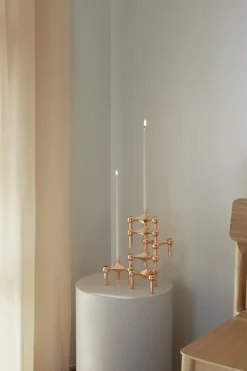 Outlet STOFF 3 Candelabros Nagel, oro Rosa