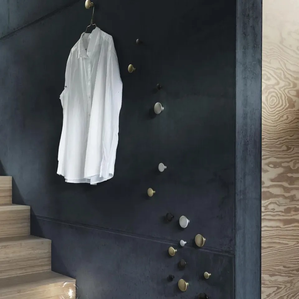Discount Muuto 5 Colgadores The Dots, metal, Negro