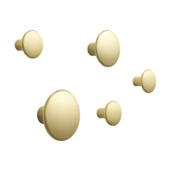 Discount Muuto 5 Colgadores The Dots, metal, latón Color dorado