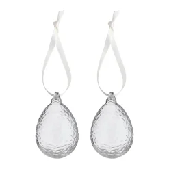 Hot Cooee Design 2 Colgantes de pascua Gry huevos, Clear Transparente