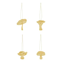Clearance Cooee Design 4 Colgantes decorativos Fungi, Latón Color dorado