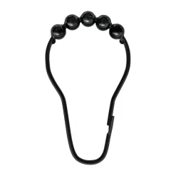 New Mette Ditmer 10 Ganchos Aqua para cortina de ducha, Negro
