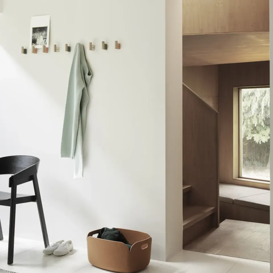 Outlet Muuto 2 Ganchos Attach, roble-aluminum Gris