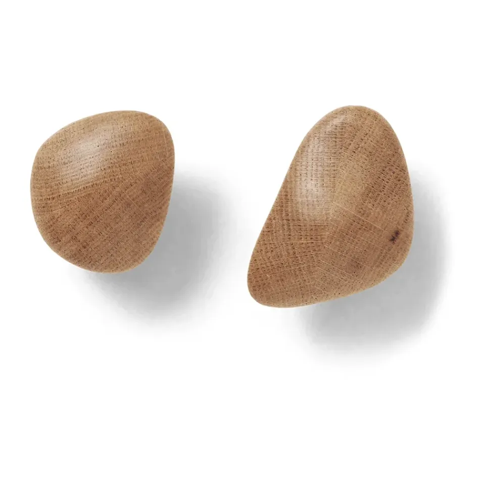 Ferm Living 2 Ganchos Cairn, Oak Beige