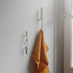MOEBE 2 Ganchos de pared small, oro mate Color dorado