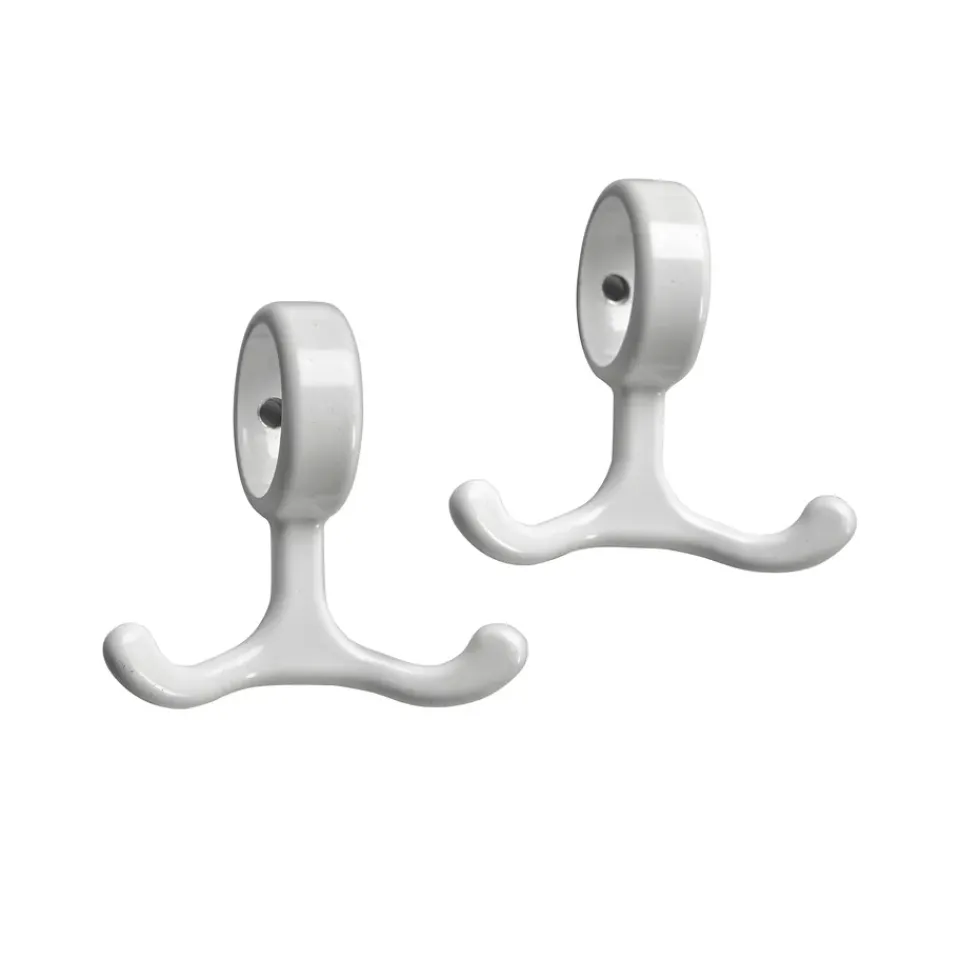 Hot Essem Design 2 Ganchos Nostalgi, Blanco