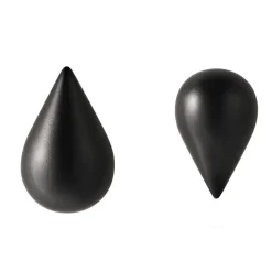Sale Normann Copenhagen 2 perchas Dropit, grandes, Negro