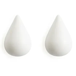 Normann Copenhagen 2 perchas Dropit, pequeñas, Blanco