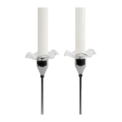 New Sagaform 2 Protectores de vela Viva, Transparente