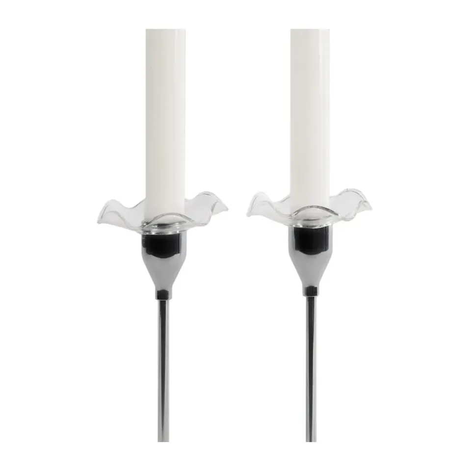 New Sagaform 2 Protectores de vela Viva, Transparente
