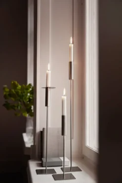Online ERNST 2 Protectores de velas Ø8,3 cm, metal cepillado Plateado