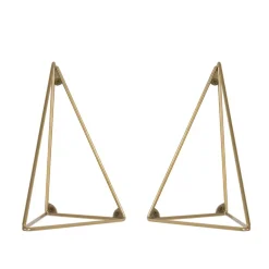 Clearance Maze 2 Soportes para balda Pythagoras, latón Color dorado