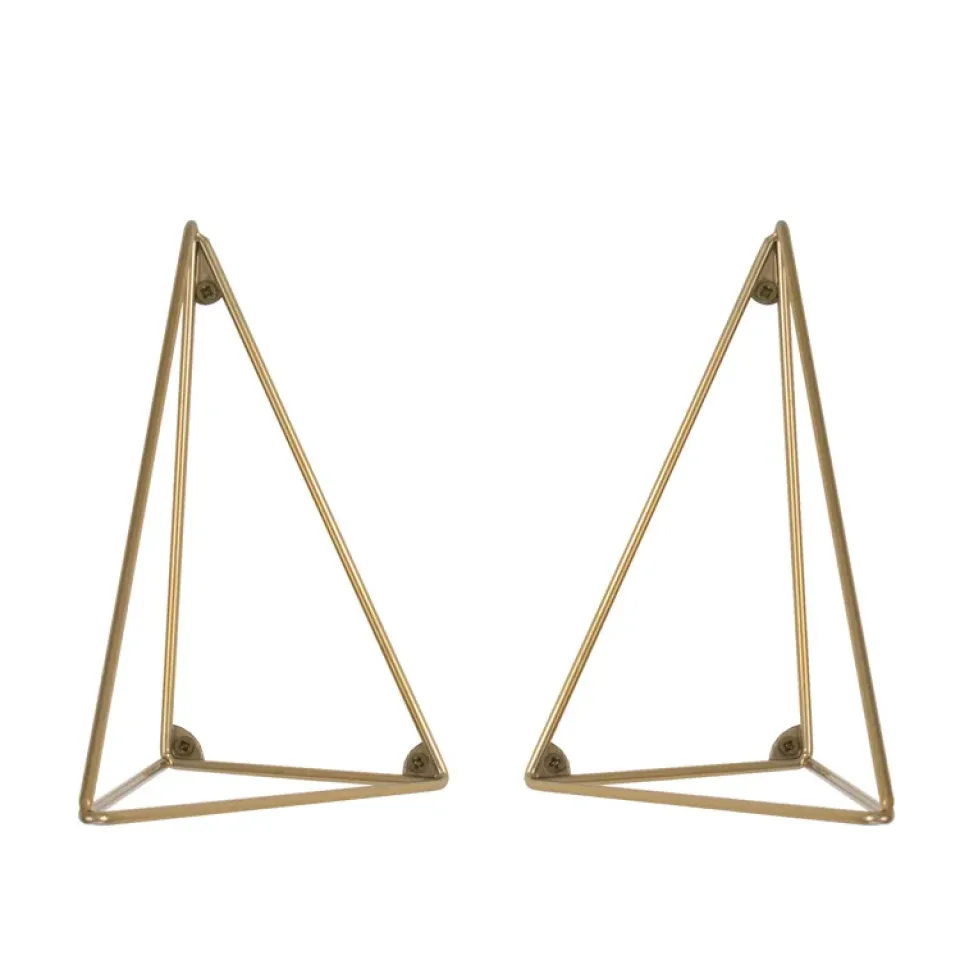 Clearance Maze 2 Soportes para balda Pythagoras, latón Color dorado