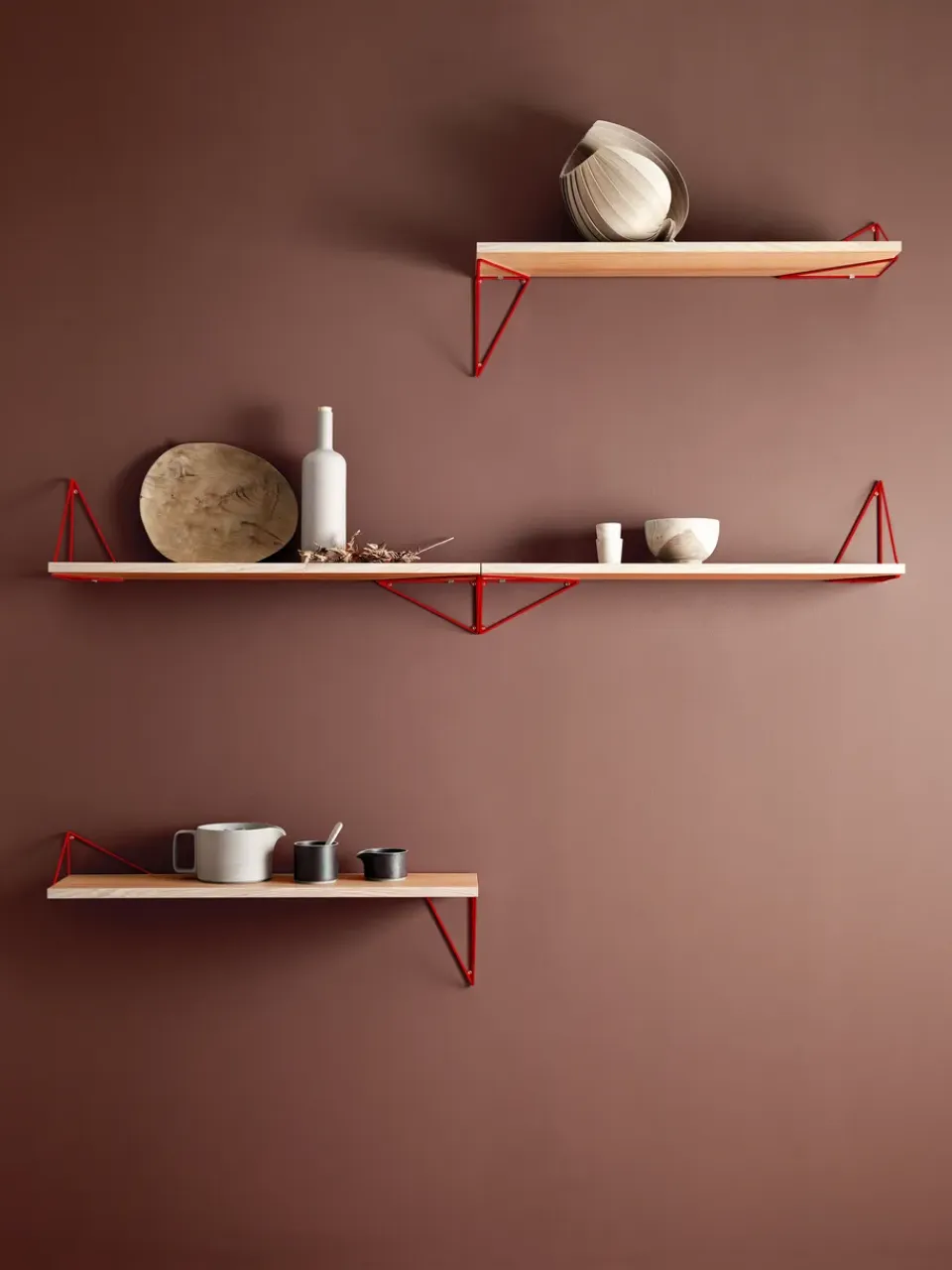 Online Maze 2 Soportes para balda Pythagoras, Red Rojo