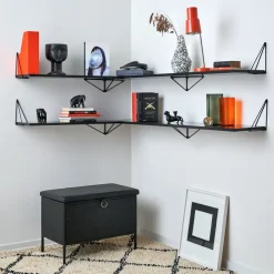 Hot Maze 2 Soportes para balda Pythagoras, Negro