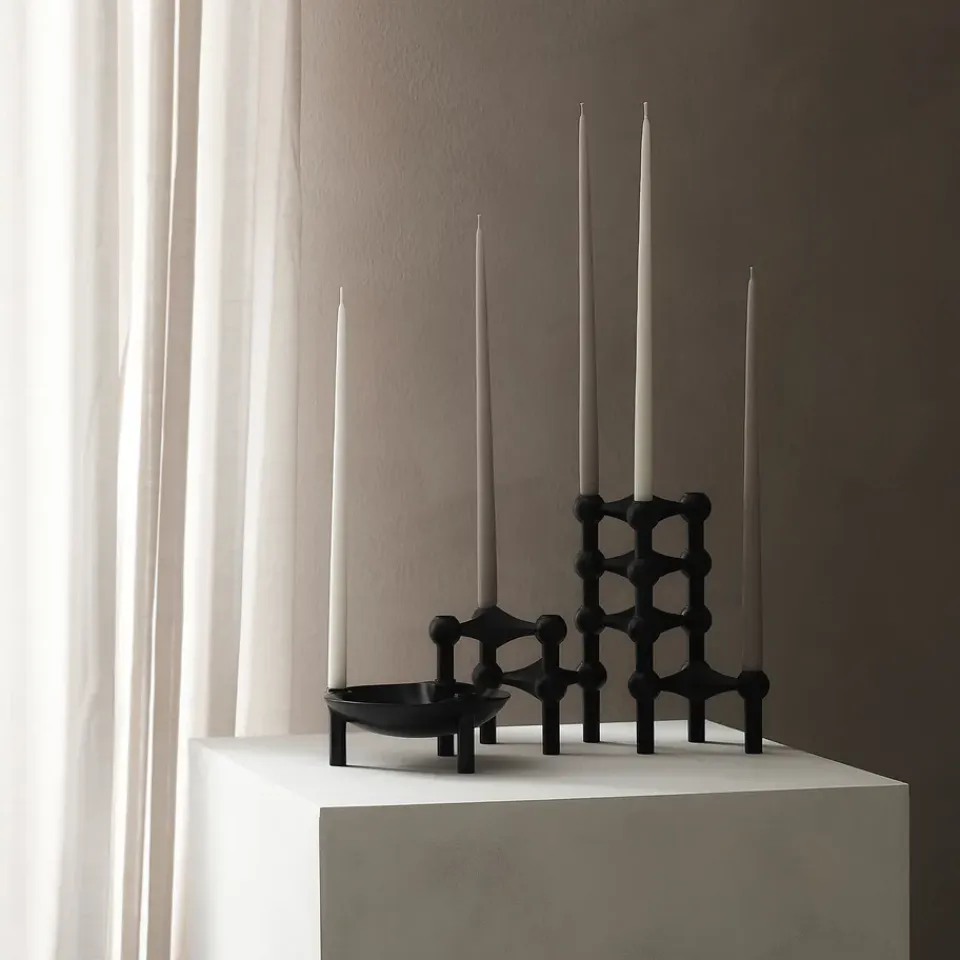 Best STOFF 6 Velas cónicas de ester & erik, Warm grey Gris