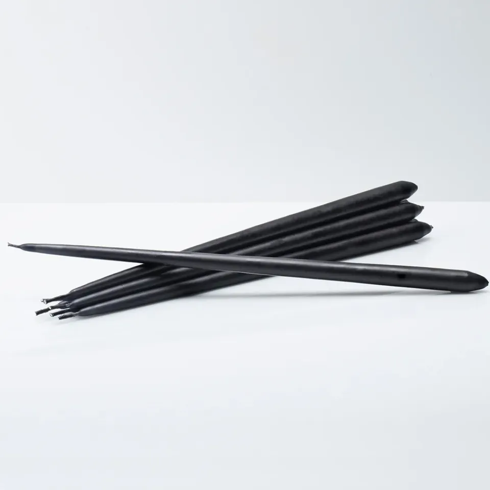 Clearance STOFF 6 Velas cónicas de ester & erik, Black Negro