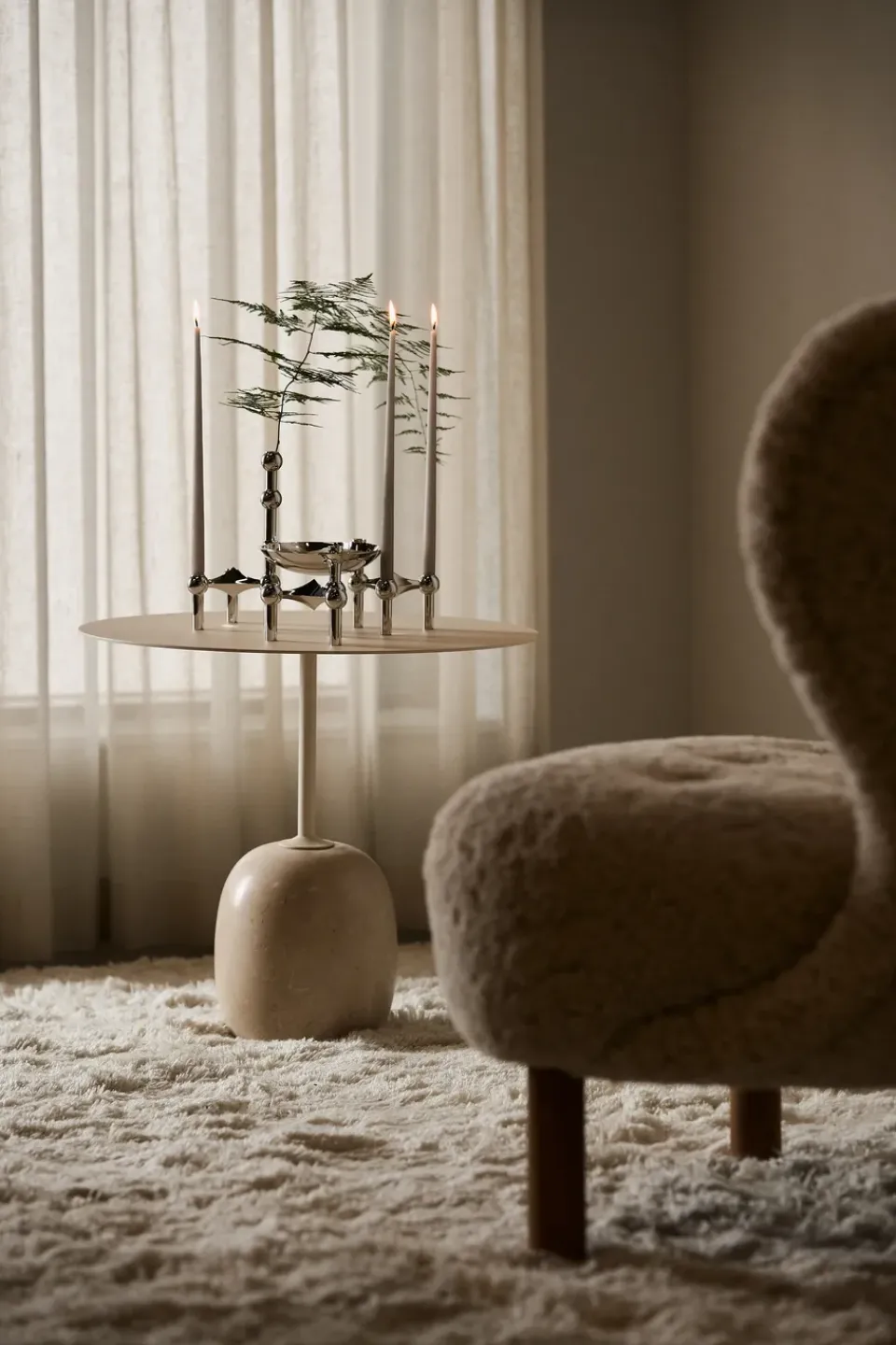 New STOFF 6 Velas cónicas de ester & erik, Sand Beige