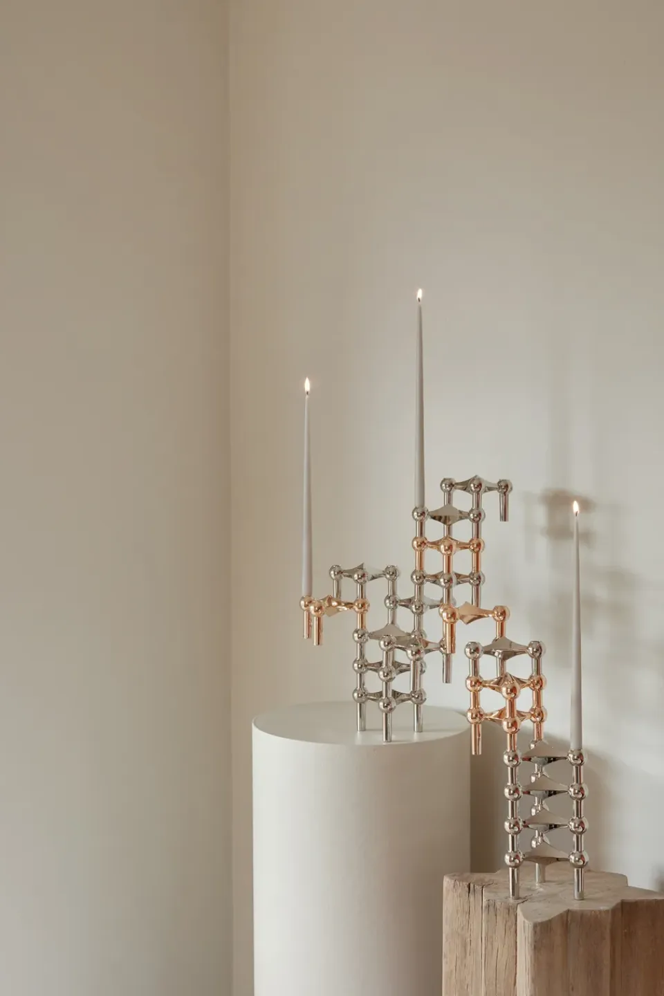 New STOFF 6 Velas cónicas de ester & erik, Sand Beige