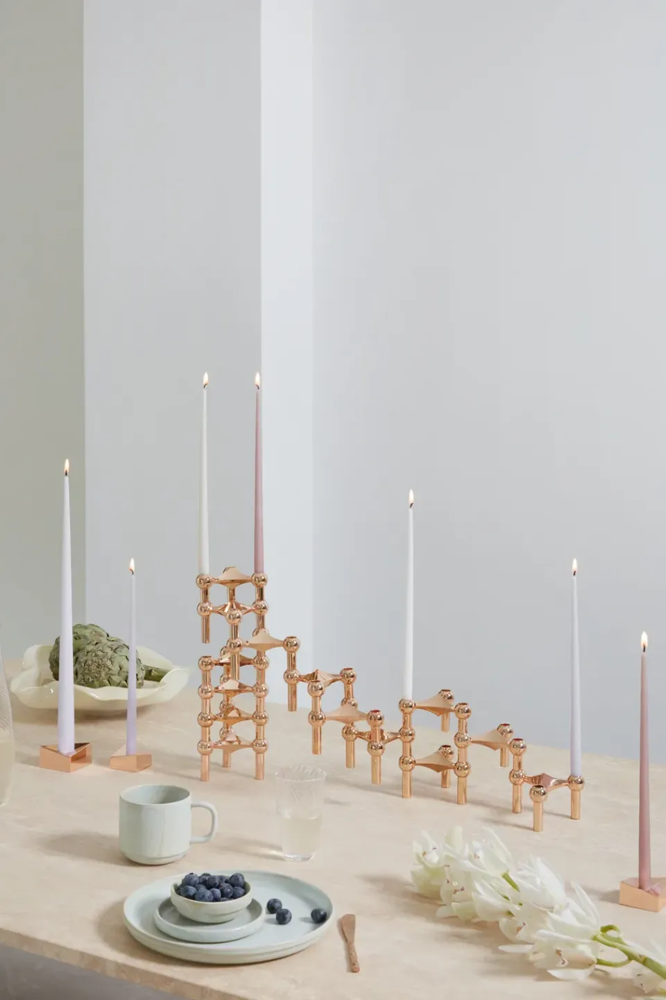 Clearance STOFF 6 Velas cónicas de ester & erik, White Blanco