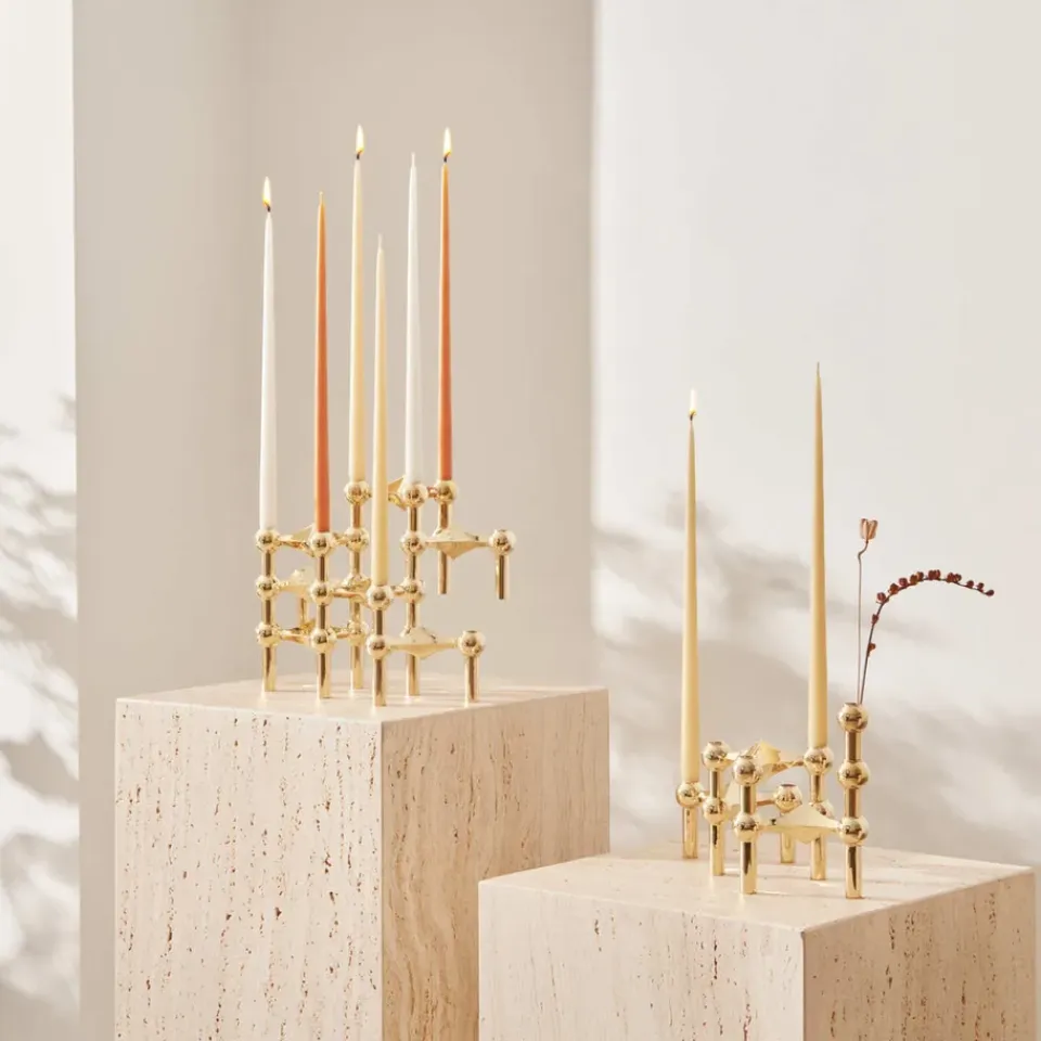 New STOFF 6 Velas cónicas de ester & erik, Ginger Marrón