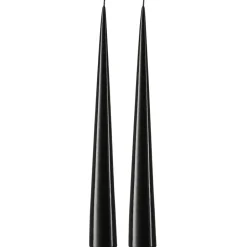 Outlet Ester & erik 2 Velas 37 cm lacado, Raw black 75-0 Negro