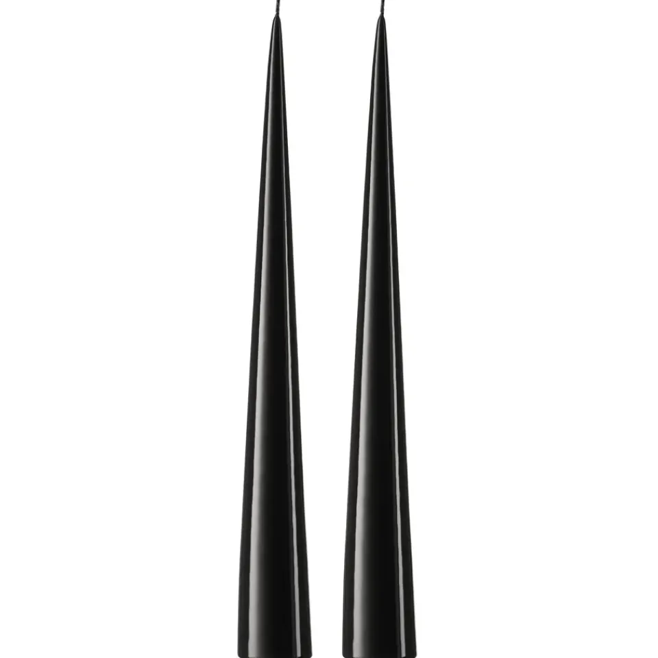 Outlet Ester & erik 2 Velas 37 cm lacado, Raw black 75-0 Negro