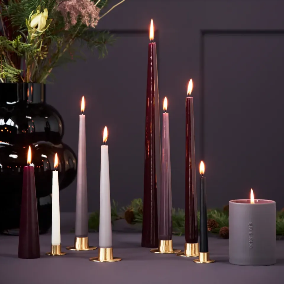 Sale Ester & erik 2 Velas 37 cm lacado, Muted mauve 42 Púrpura