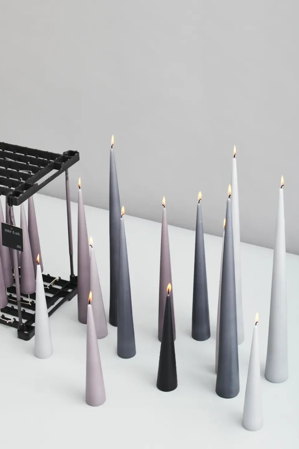 Outlet Ester & erik 2 Velas 37 cm mate, Dark slate 74 Gris