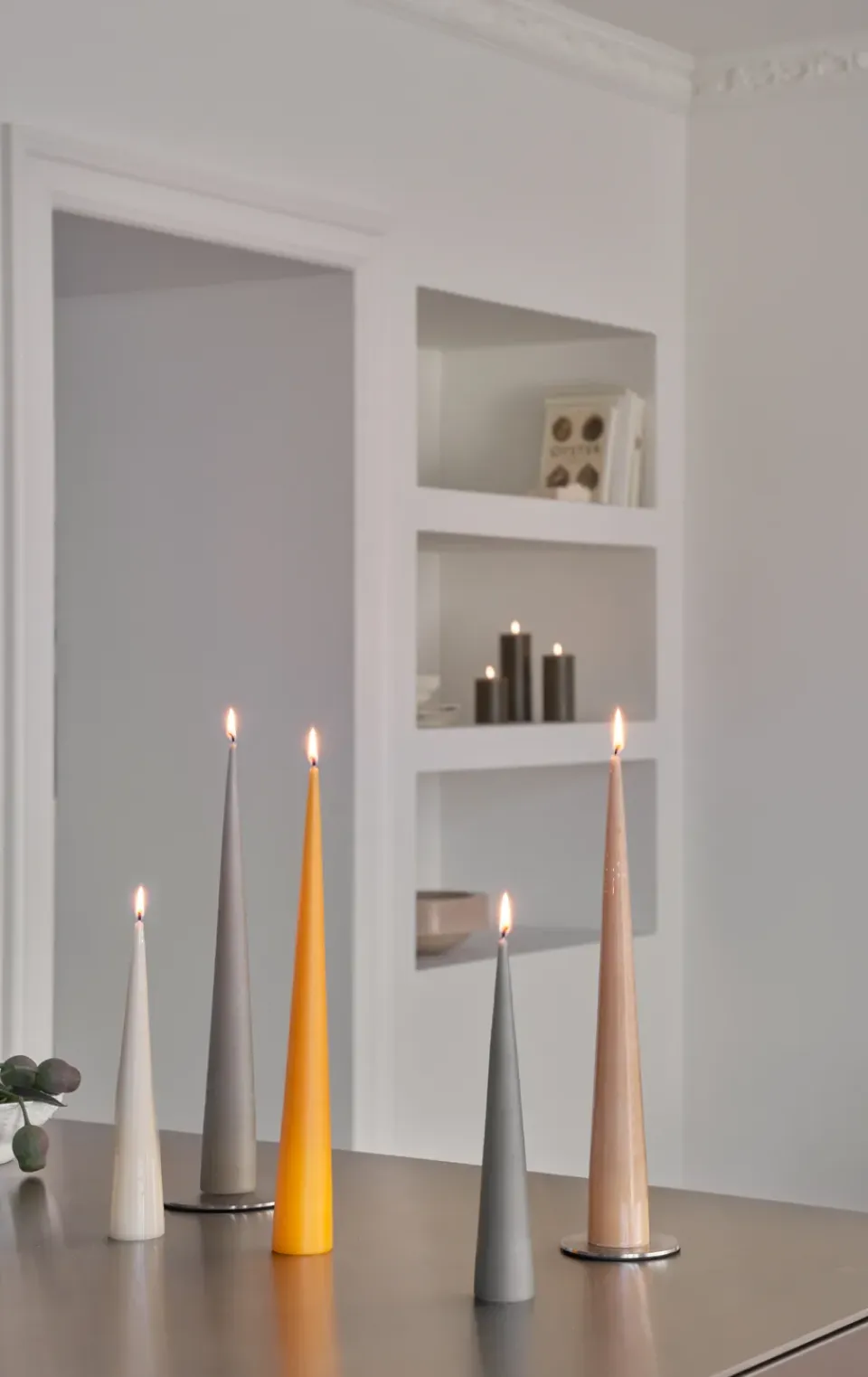 Sale Ester & erik 2 Velas 37 cm mate, 85 Mango Amarillo