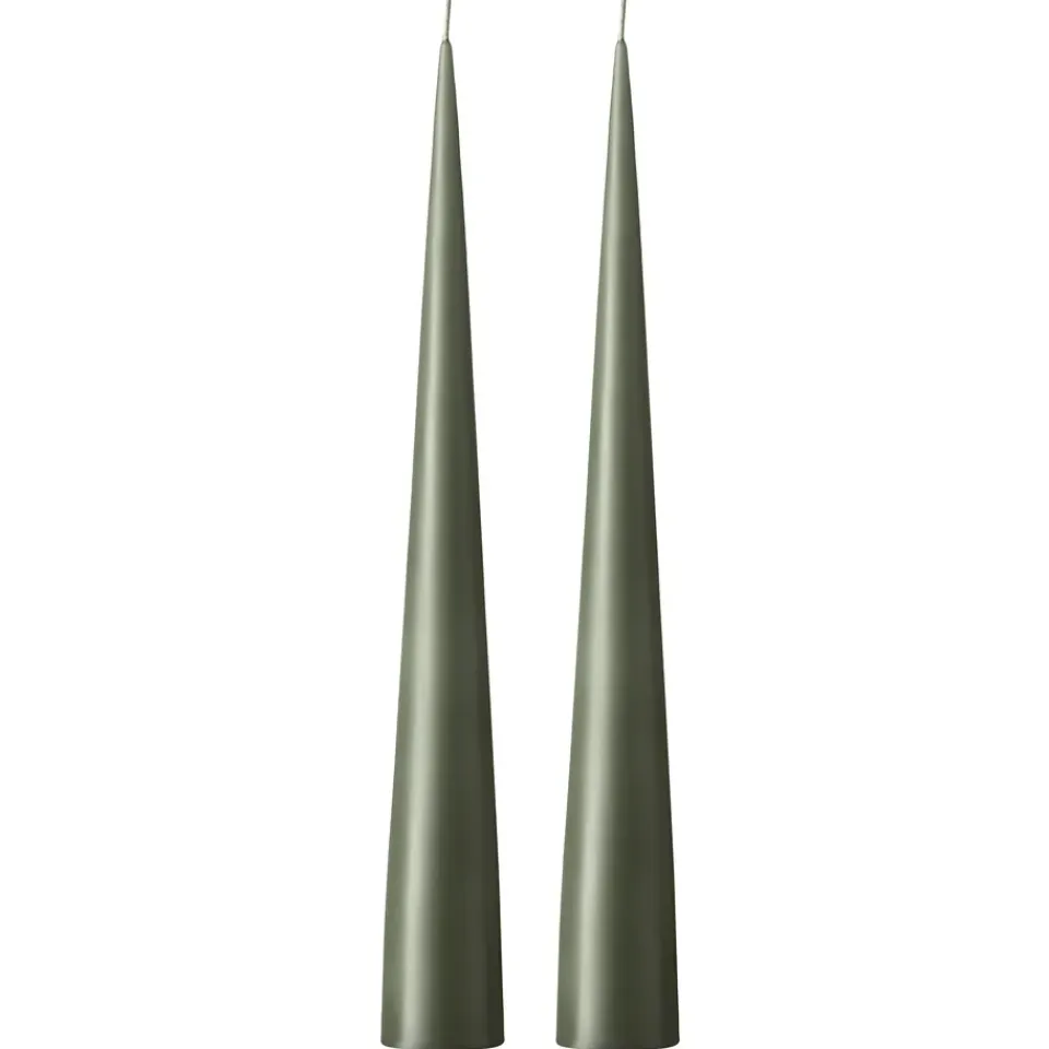 New Ester & erik 2 Velas 37 cm mate, Green soil 70 Verde