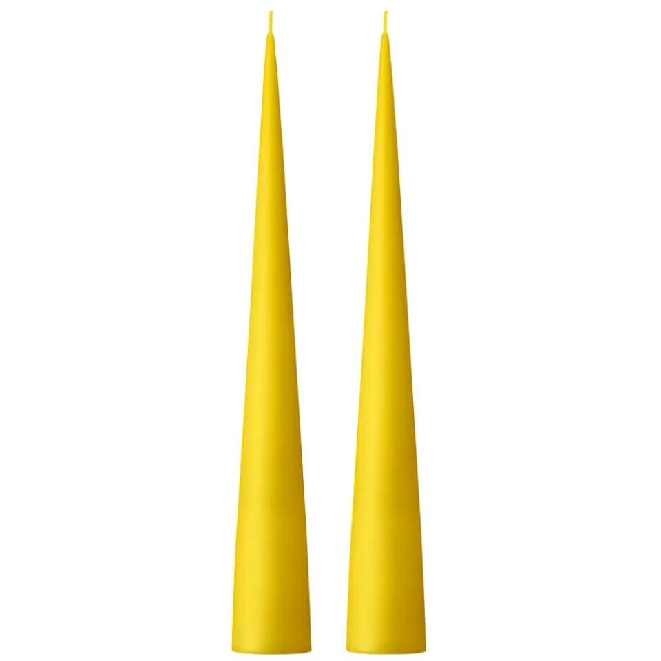 Ester & erik 2 Velas 37 cm mate, Lemon drop 15 Amarillo