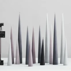 Sale Ester & erik 2 Velas 37 cm mate, Raw black 75 Negro
