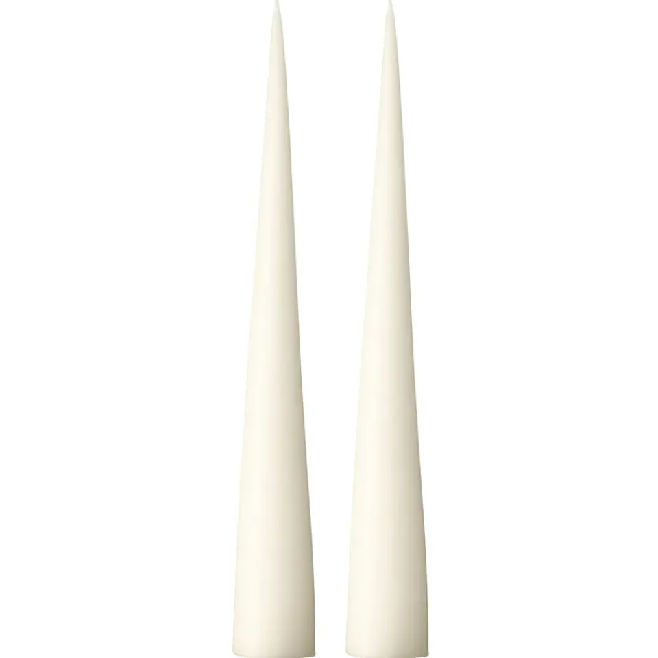 Hot Ester & erik 2 Velas 37 cm mate, Ivory 06 Blanco