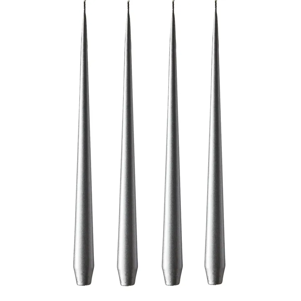 Outlet Ester & erik 4 Velas 32 cm metalico, Silver Plateado