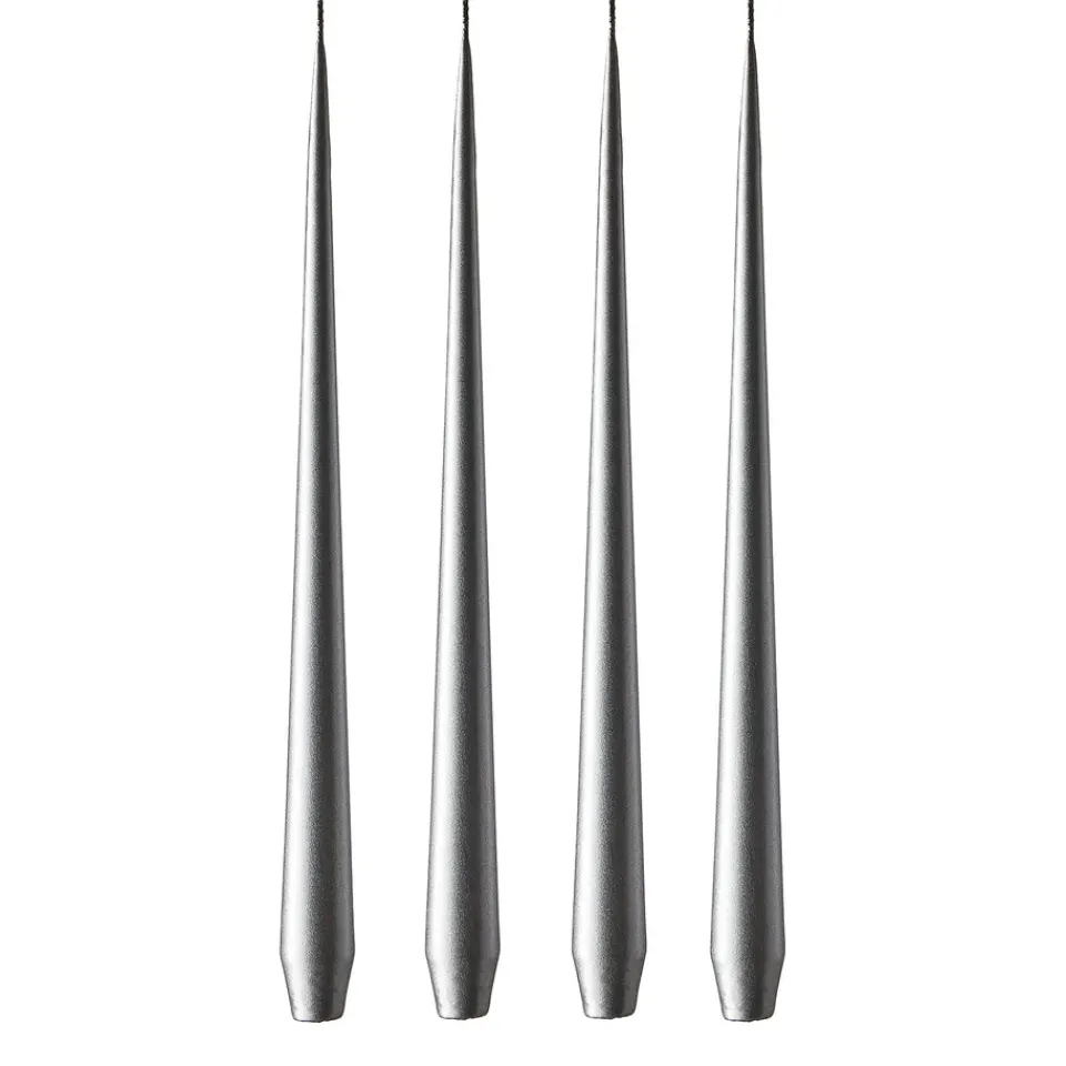 Best Ester & erik 4 Velas 42 cm metalico, Silver Plateado
