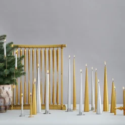 Best Ester & erik 4 Velas 42 cm metalico, Silver Plateado